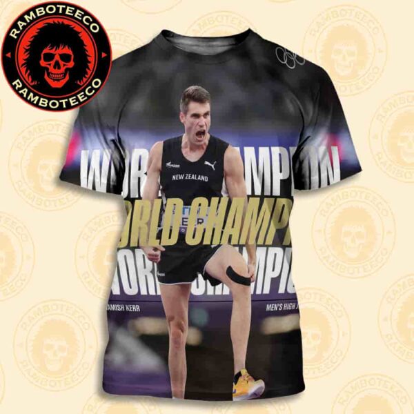 Congrats Hamish Kerr New Zealand Team Winner World Athletics Championships Tokyo Men High Jump 2025 All Over Print T-Shirt