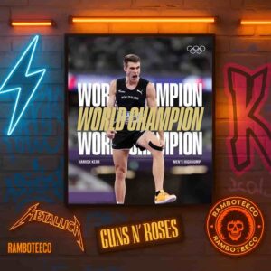 Congrats Hamish Kerr New Zealand Team Winner World Athletics Championships Tokyo Men High Jump 2025 Home Decor Poster Canvas
