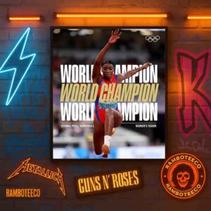 Congrats Leyanis Perez Hernandez Cuban Team Winner World Athletics Championships Tokyo Women 1500m 2025 Home Decor Poster Canvas