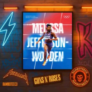 Congrats Melissa Jefferson-Wooden USA Team Winner World Athletics Championships Tokyo Women 100m 2025 Home Decor Poster Canvas