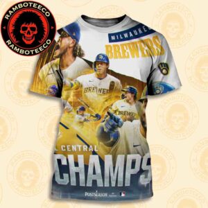 Congrats Milwaukee Brewers Third Straight Year Winners NL Central Champs Postseason 2025 All Over Print T-Shirt