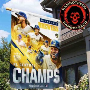 Congrats Milwaukee Brewers Third Straight Year Winners NL Central Champs Postseason 2025 Garden House Flag