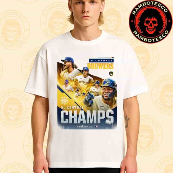 Congrats Milwaukee Brewers Third Straight Year Winners NL Central Champs Postseason 2025 Merchandise Unisex T-Shirt