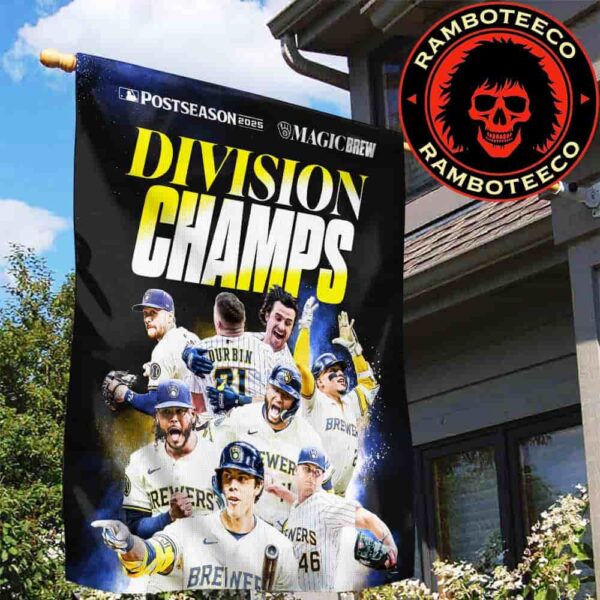 Congrats Milwaukee Brewers Winner NL Central Division Champions Postseason 2025 Garden House Flag