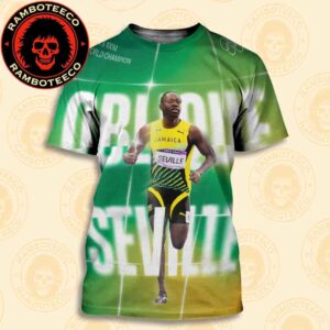 Congrats Oblique Seville Jamaica Team Winner World Athletics Championships Tokyo Men 100m 2025 All Over Print T-Shirt