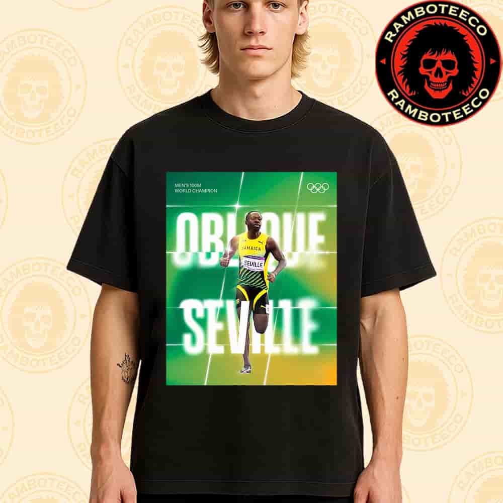 Congrats Oblique Seville Jamaica Team Winner World Athletics Championships Tokyo Men 100m 2025 Merchandise Unisex T-Shirt