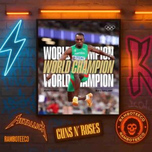 Congrats Pedro Pichardo Portugal Team Winner World Athletics Championships Tokyo Men Triple Jump 2025 Home Decor Poster Canvas
