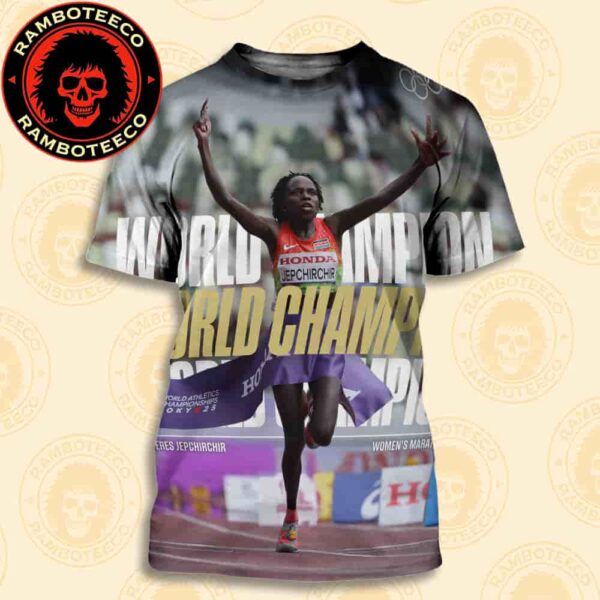 Congrats Peres Jepchirchir Kenyan Team Winner World Athletics Championships Tokyo Women Marathon 2025 All Over Print T-Shirt