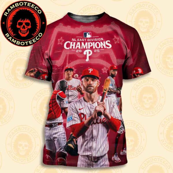 Congrats Philadelphia Phillies Back To Back Winner NL East Divison Champions 2025 All Over Print T-Shirt