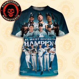 Congrats Seattle Mariners MLB Winner AL West Division Champions Postseason 2025 All Over Print T-Shirt