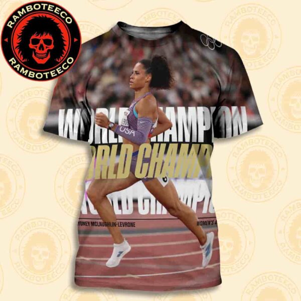 Congrats Sydney Mclaughlin-Levrone USA Team Winner World Athletics Championships Tokyo Women 400m 2025 All Over Print T-Shirt