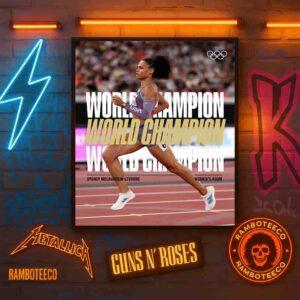 Congrats Sydney Mclaughlin-Levrone USA Team Winner World Athletics Championships Tokyo Women 400m 2025 Home Decor Poster Canvas