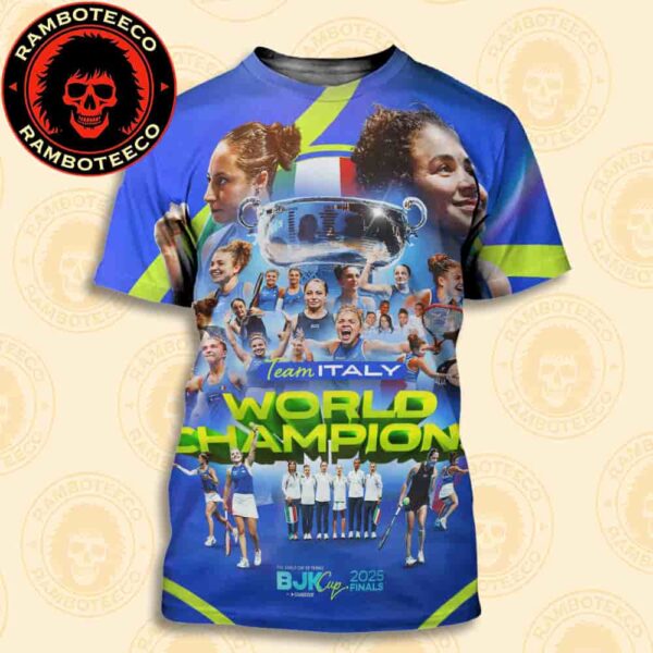 Congrats Team Italy World Champions The World Cup Of Tennis BJK Cup 2025 Final All Over Print T-Shirt