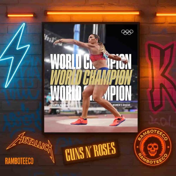 Congrats Valarie Allman USA Team Winner World Athletics Championships Tokyo Women Discus 2025 Home Decor Poster Canvas