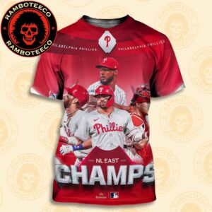 Congratulations Philadelphia Phillies MLB Champions NL East Devision 2025 All Over Print T-Shirt