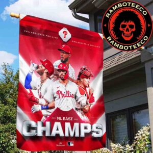 Congratulations Philadelphia Phillies MLB Champions NL East Devision 2025 Garden House Flag