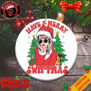 Have A Merry Swiftmas Retro Christmas Taylor Swift SVG Christmas Tree Decorations Ornament