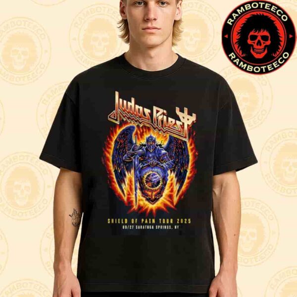 Judas Priest Shield Of Pain Tour 2025 With Alice Cooper Event Tee In Saratoga Springs NY On Sept 27th 2025 At Broadview Stage at SPAC Merch Unisex T-Shirt