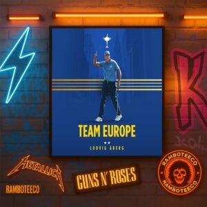 Ludvig Aberg Ryder Cup Europe 2025 Captained By Luke Donald Home Decor Poster Canvas