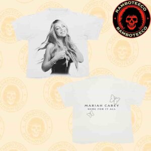 Mariah Carey Official Merch Here For It All White Two Sided T-Shirt
