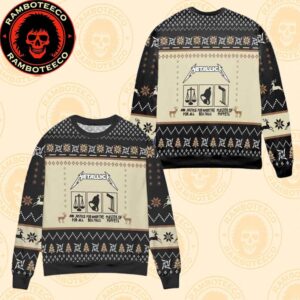 Metallica And Justice For All For Whom The Bell Tolls Master Of Puppets Chirstmas Gifts 2025 Xmas For Family And Friends Ugly Sweater