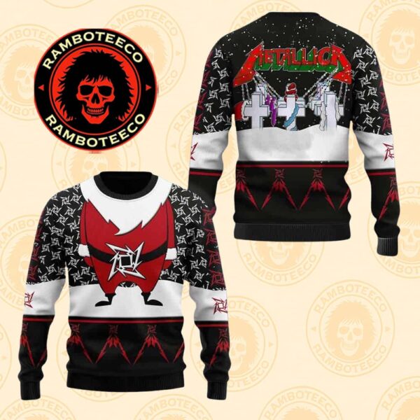 Metallica Heavy Metal Master Of Puppets Album Santa Claus Chirstmas Gifts 2025 Xmas For Family And Friends Ugly Sweater