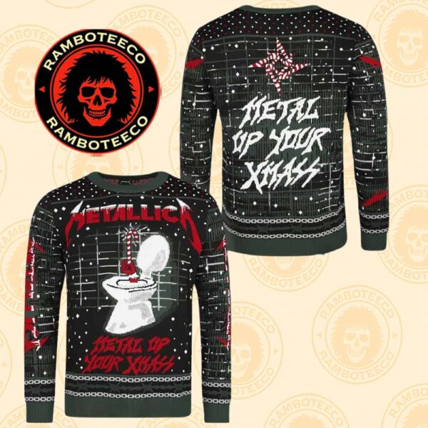 Metallica Heavy Metal Up Your Xmass Metal Up Your Ass Chirstmas Gifts 2025 Xmas For Family And Friends Ugly Sweater