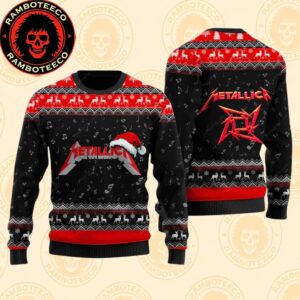 Metallica Ninja Star Red Logo Chirstmas Gifts 2025 Xmas For Family And Friends Ugly Sweater
