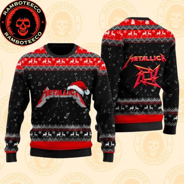 Metallica Ninja Star Red Logo Chirstmas Gifts 2025 Xmas For Family And Friends Ugly Sweater