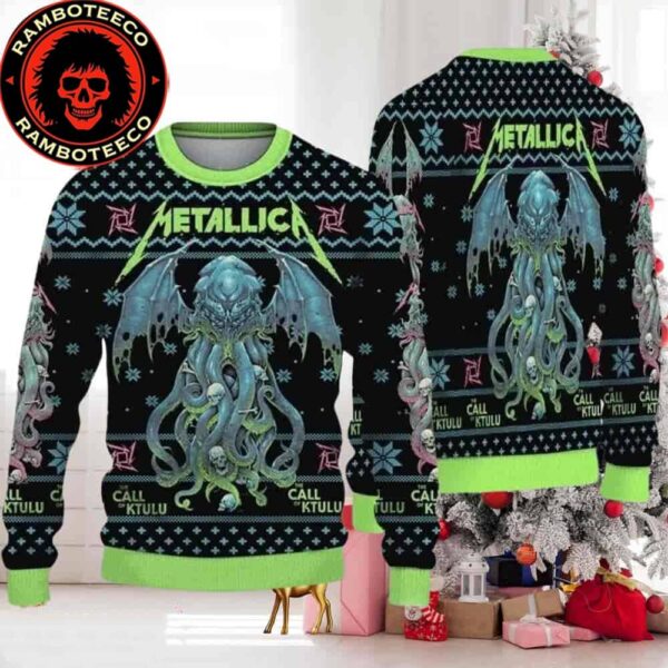Metallica The Call Of Ktulu Chirstmas Gifts 2025 For Family And Friends Ugly Sweater