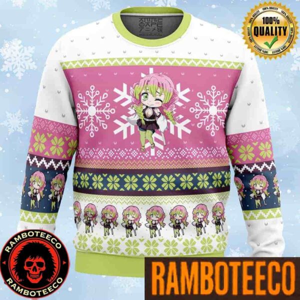 Mitsuri Kanroji Chibi Demon Slayer Anime Ape Chirstmas Gifts 2025 Xmas For Family And Friends Ugly Sweater