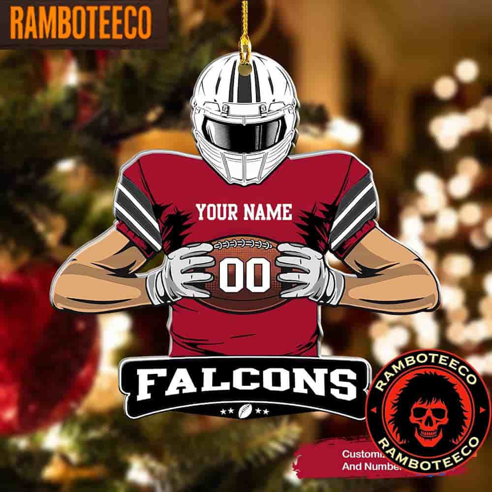 NFL Atlanta Falcons Special Football Game Player Christmas Tree Decorations Ornament NFL Atlanta Falcons Special Football Game Player Christmas Tree Decorations Ornament