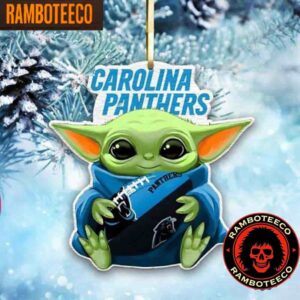 NFL Carolina Panthers Special Baby Yoda Star Wars Movies Christmas Tree Decorations Ornament