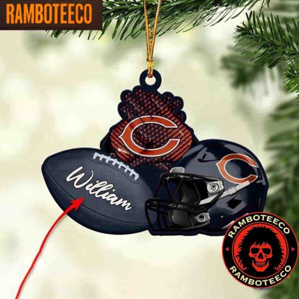 NFL Chicago Bears Football Helmets Christmas Tree Decorations Ornament