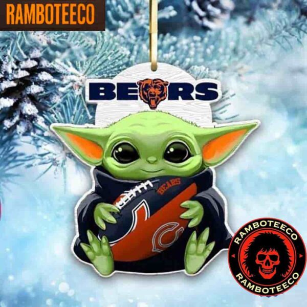NFL Chicago Bears Special Baby Yoda Star Wars Movies Christmas Tree Decorations Ornament