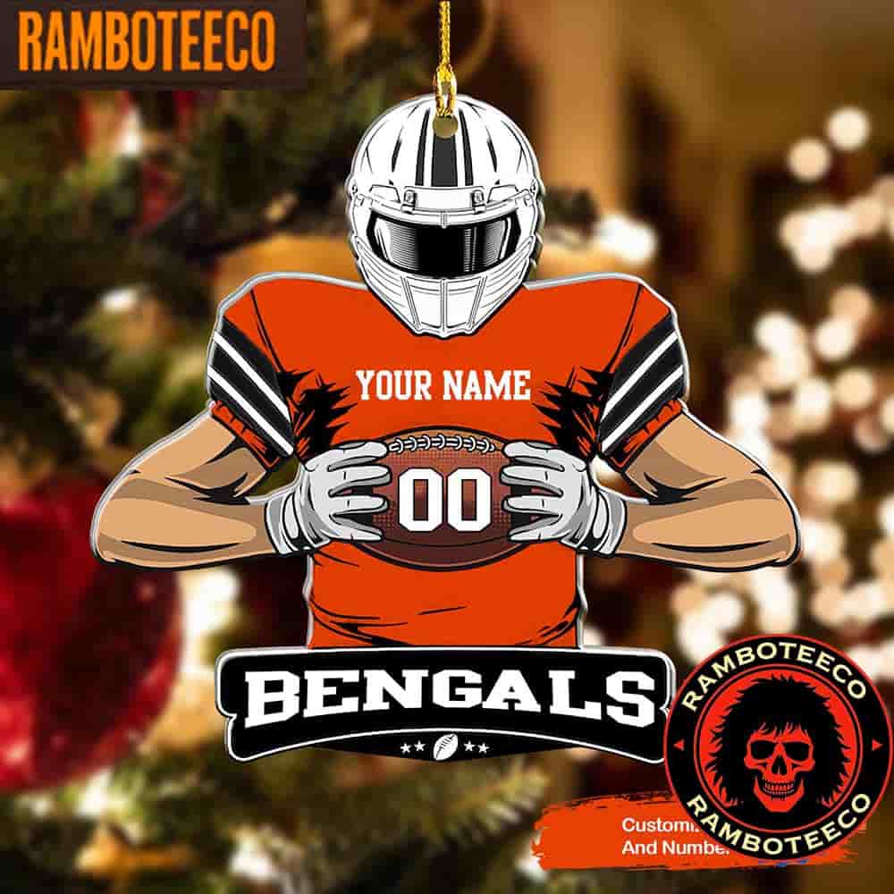 NFL Cincinati Bengals Special Football Game Player Christmas Tree Decorations Ornament NFL Cincinati Bengals Special Football Game Player Christmas Tree Decorations Ornament