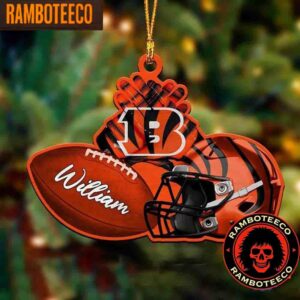 NFL Cincinnati Bengals Football Helmets Christmas Tree Decorations Ornament