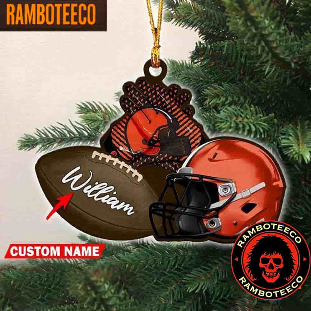 NFL Cleveland Browns Football Helmets Christmas Tree Decorations Ornament NFL Cleveland Browns Football Helmets Christmas Tree Decorations Ornament