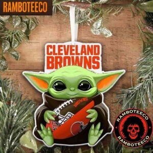 NFL Cleveland Browns Special Baby Yoda Star Wars Movies Christmas Tree Decorations Ornament