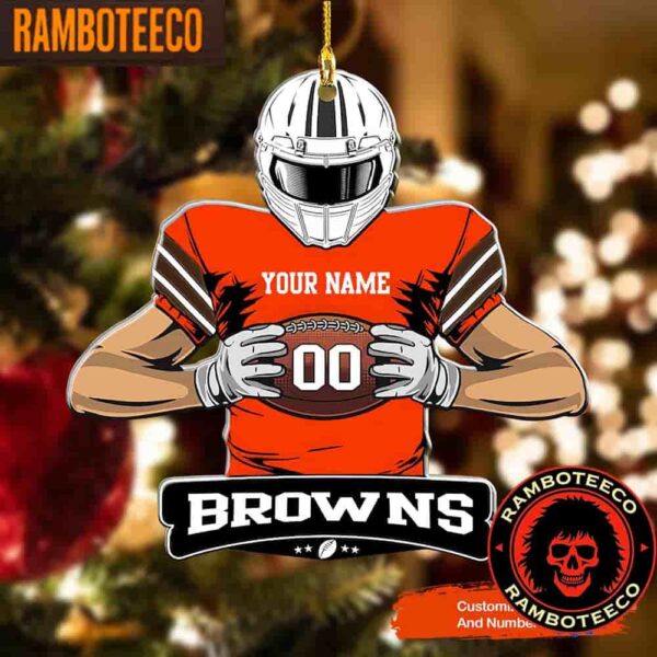 NFL Cleveland Browns Special Football Game Player Christmas Tree Decorations Ornament