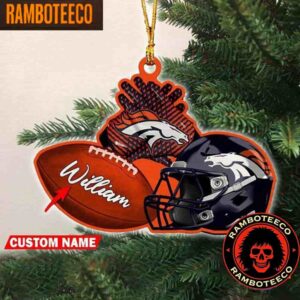 NFL Denver Broncos Football Helmets Christmas Tree Decorations Ornament