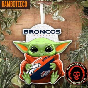 NFL Denver Broncos Special Baby Yoda Star Wars Movies Christmas Tree Decorations Ornament