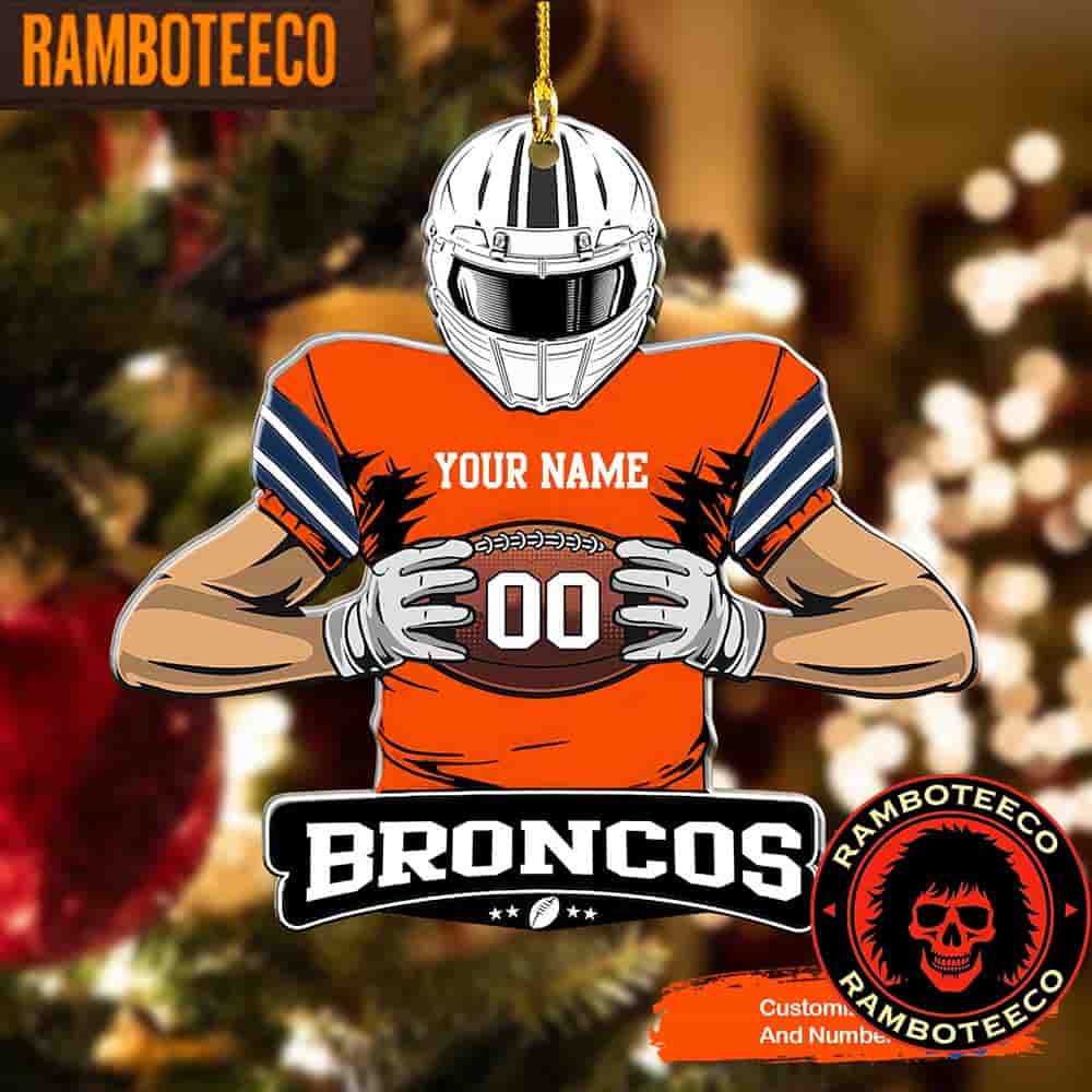 NFL Denver Broncos Special Football Game Player Christmas Tree Decorations Ornament NFL Denver Broncos Special Football Game Player Christmas Tree Decorations Ornament