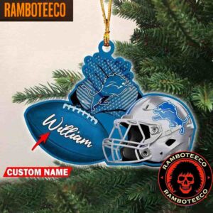 NFL Detroit Lions Football Helmets Christmas Tree Decorations Ornament