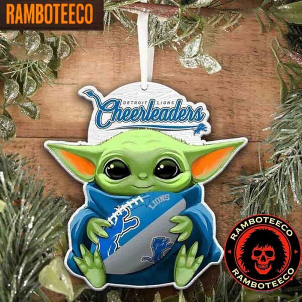 NFL Detroit Lions Special Baby Yoda Star Wars Movies Christmas Tree Decorations Ornament