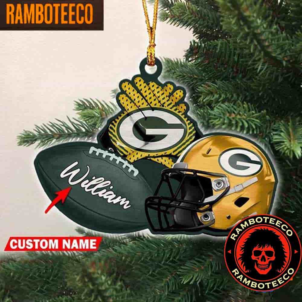 NFL Green Bay Packers Football Helmets Christmas Tree Decorations Ornament NFL Green Bay Packers Football Helmets Christmas Tree Decorations Ornament