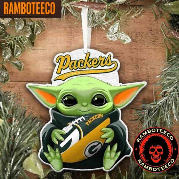 NFL Green Bay Packers Special Baby Yoda Star Wars Movies Christmas Tree Decorations Ornament