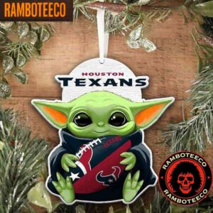 NFL Houston Texans Special Baby Yoda Star Wars Movies Christmas Tree Decorations Ornament
