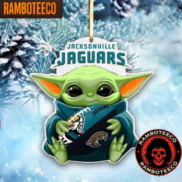 NFL Jacksonville Jaguars Special Baby Yoda Star Wars Movies Christmas Tree Decorations Ornament