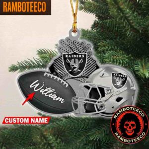 NFL Las Vegas Raiders Football Helmets Christmas Tree Decorations Ornament
